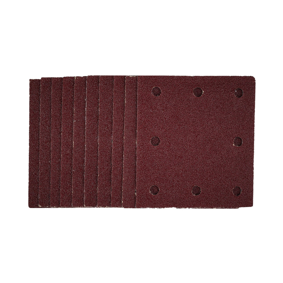 Draper 52388 1/4 Sanding Sheets with Hook and Loop, 115 x 105mm, 40 Grit (Pack of 10)