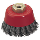 Draper 52630 Twist Knot Wire Cup Brush, 60mm, M10