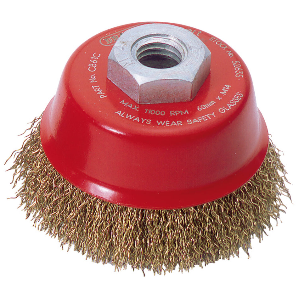 Draper 52635 Draper Expert Crimped Wire Cup Brush, 60mm, M14