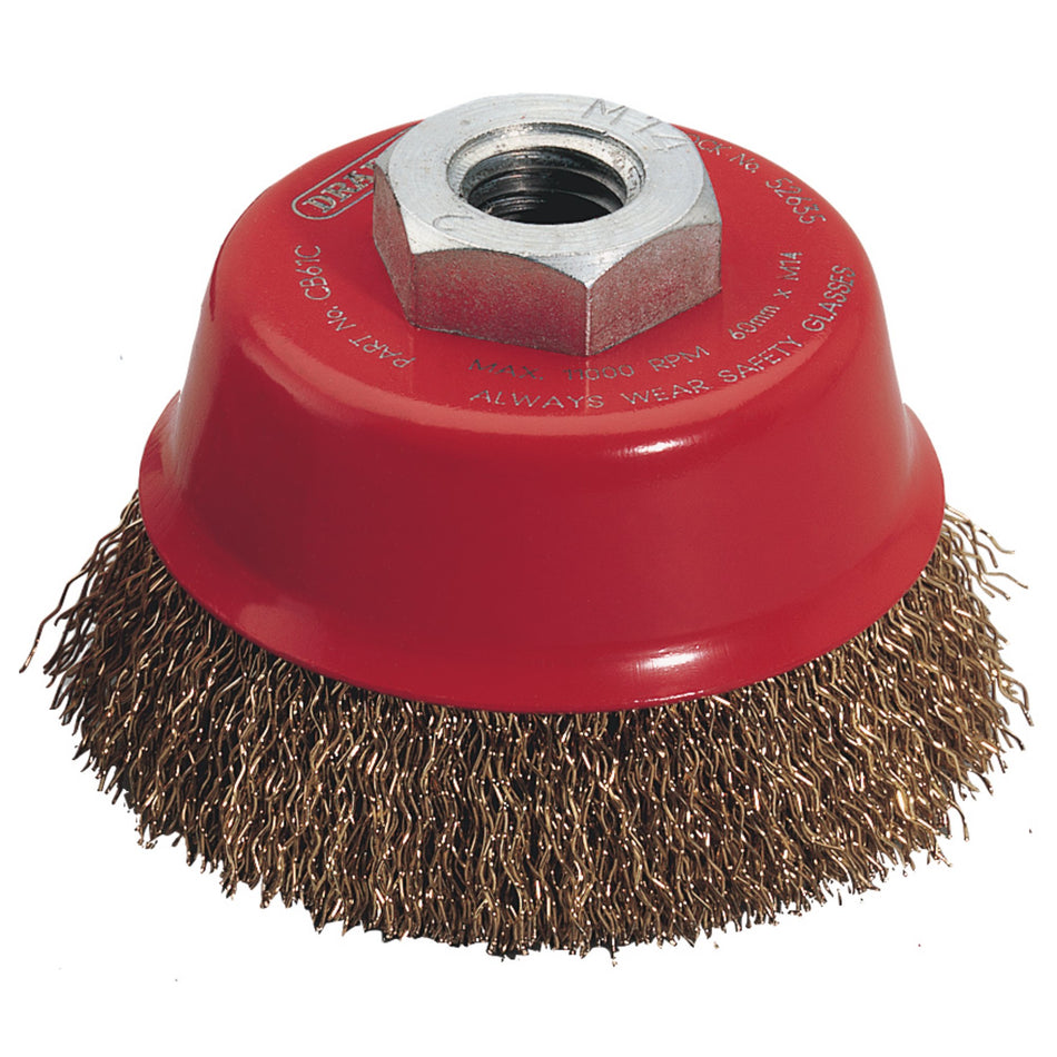 Draper 52635 Draper Expert Crimped Wire Cup Brush, 60mm, M14