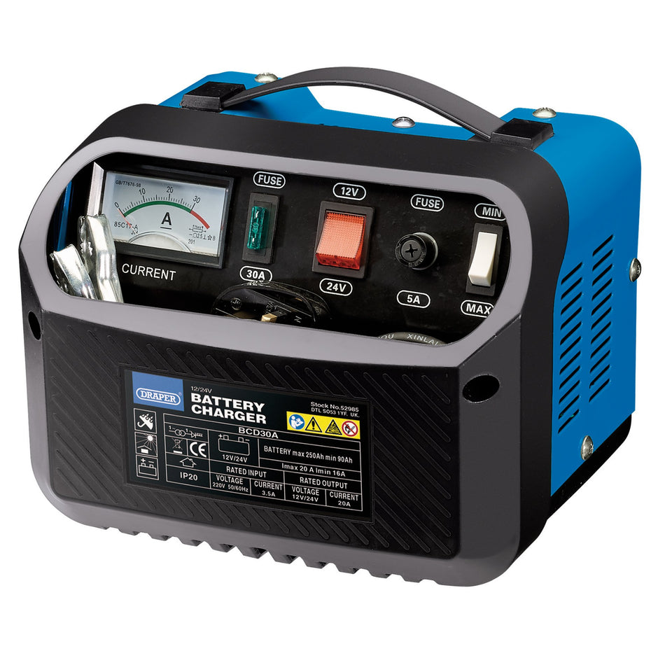 Draper 52985 12/24V 16-20A Battery Charger