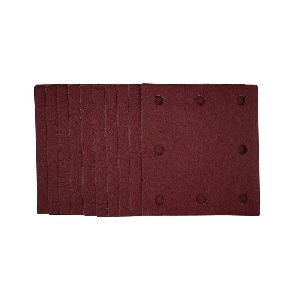 Draper 53118 1/4 Sanding Sheets with Hook and Loop, 115 x 105mm, 240 Grit (Pack of 10)