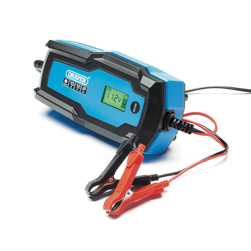 Draper 53491 6/12V Smart Charger and Battery Maintainer, 10A