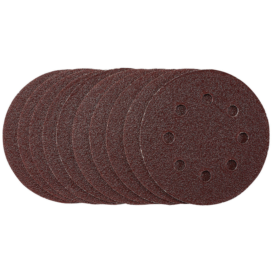 Draper 53498 Sanding Discs, 115mm, 40 Grit, Hook & Loop (Pack of 10)