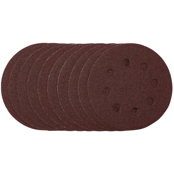 Draper 53499 Sanding Discs, 115mm, 80 Grit, Hook & Loop (Pack of 10)