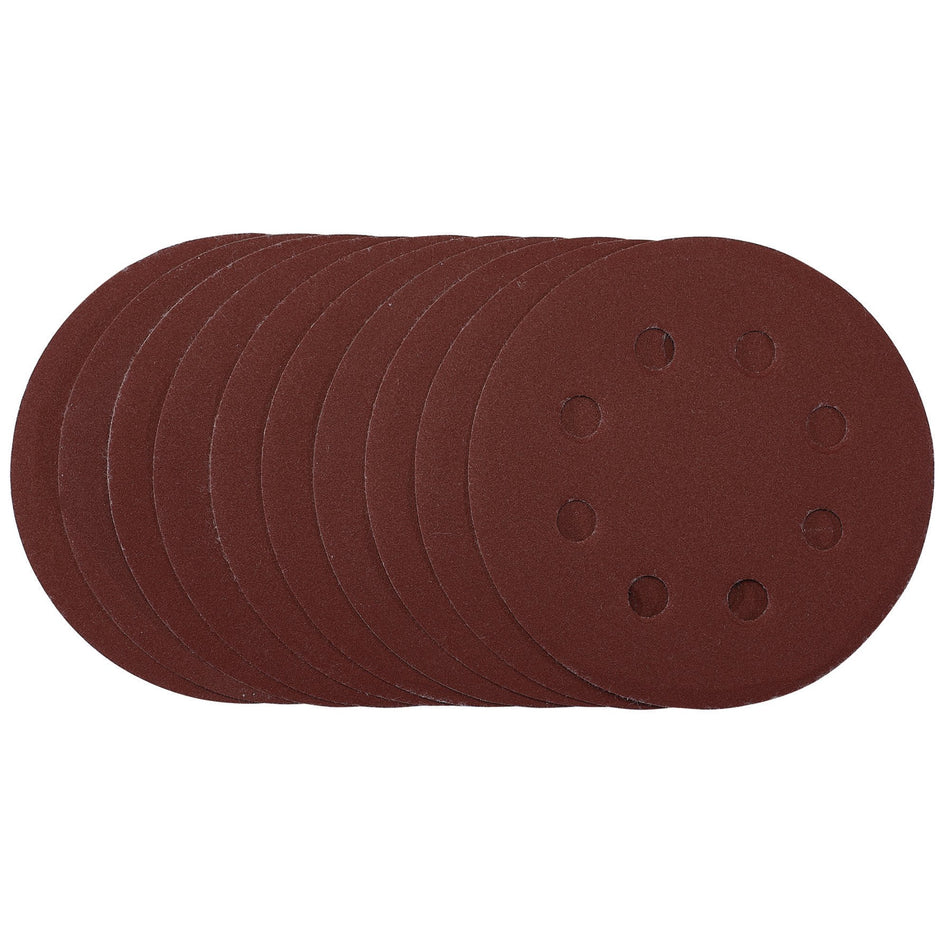Draper 53501 Sanding Discs, 115mm, 240 Grit, Hook & Loop (Pack of 10)