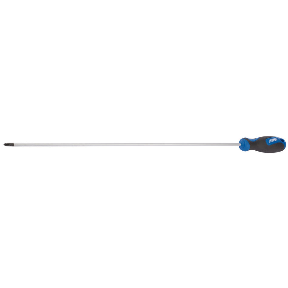 Draper 53502 Extra Long Reach Soft Grip Cross Slot Screwdriver, No.2 x 450mm