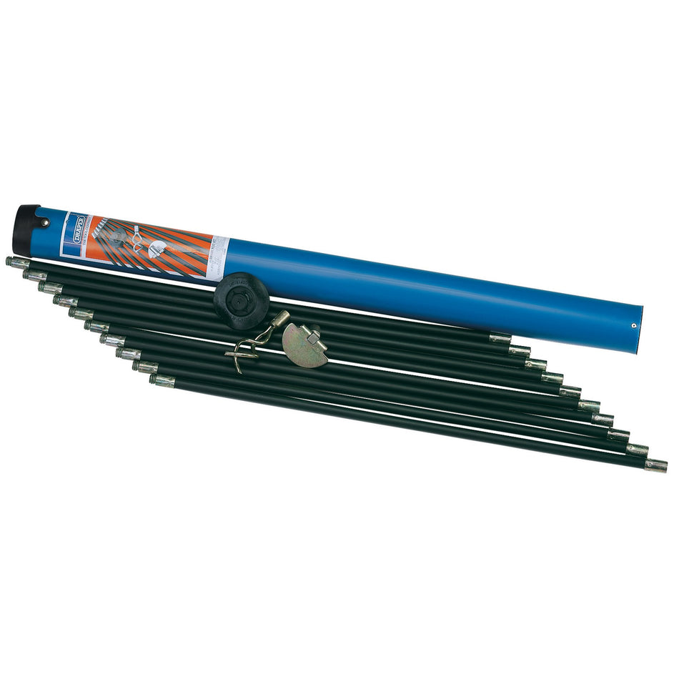Draper 53856 Polypropylene Drain Rod Set in Case, 9m (13 Piece)