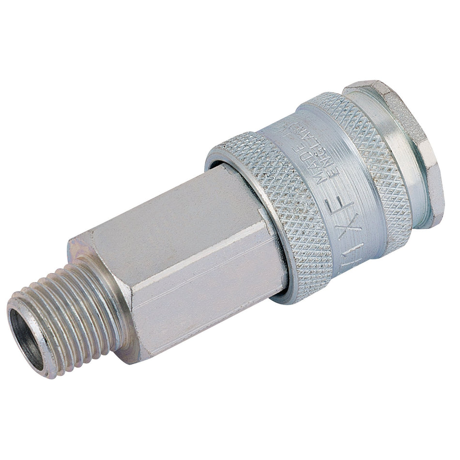 Draper 54404 1/4" BSP Parallel Euro Coupling Male Thread (Sold Loose)