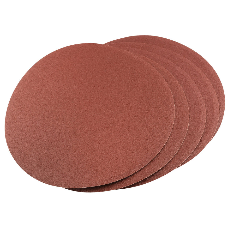 Draper 54679 Self-Adhesive Aluminium Oxide Sanding Discs, 200mm, 100 Grit (Pack of 5)