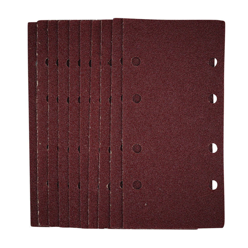 Draper 54831 1/3 Sanding Sheets with Hook and Loop, 93 x 190mm, 40 Grit (Pack of 10)