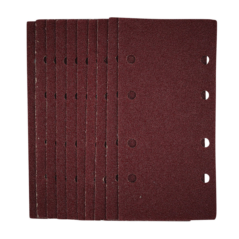 Draper 54831 1/3 Sanding Sheets with Hook and Loop, 93 x 190mm, 40 Grit (Pack of 10)