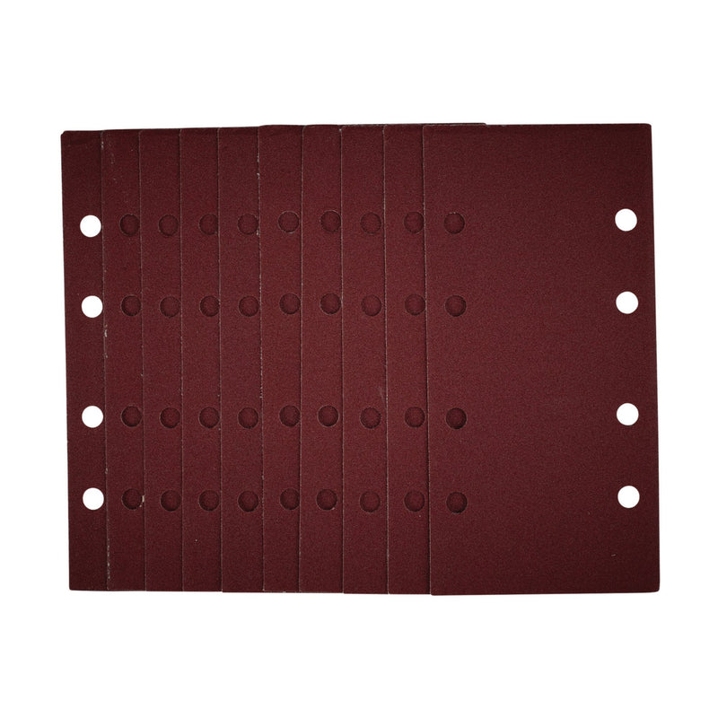 Draper 54869 1/3 Sanding Sheets with Hook and Loop, 93 x 190mm, 120 Grit (Pack of 10)
