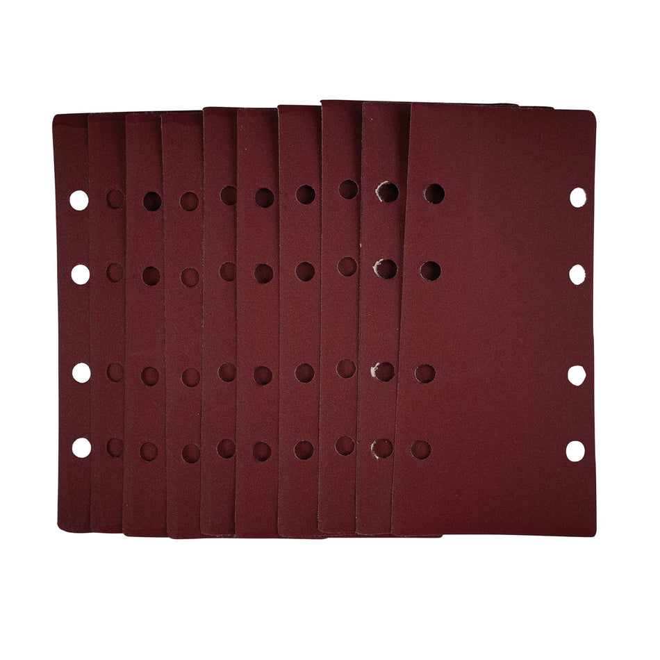 Draper 54873 1/3 Sanding Sheets with Hook and Loop, 93 x 190mm, 240 Grit (Pack of 10)