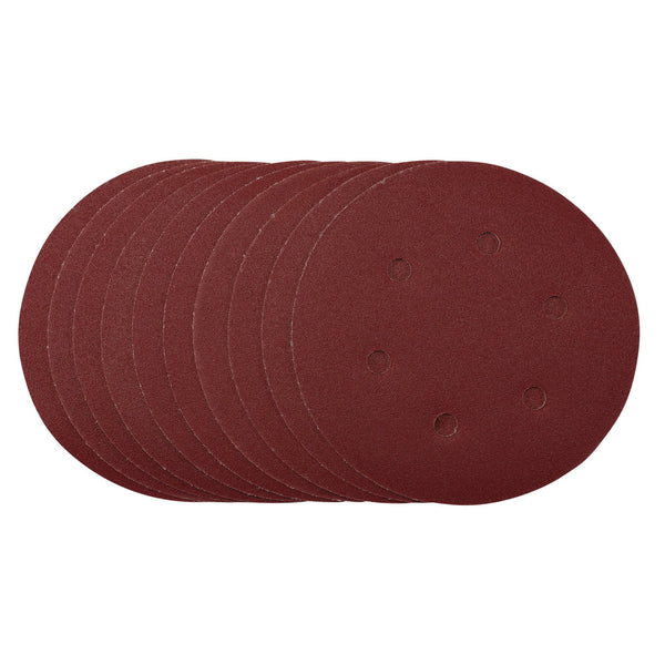 Draper 54948 Sanding Discs, 150mm, Hook & Loop, 120 Grit, (Pack of 10)