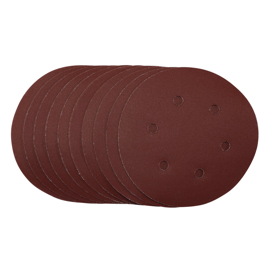 Draper 54991 Sanding Discs, 150mm, Hook & Loop, 240 Grit, (Pack of 10)
