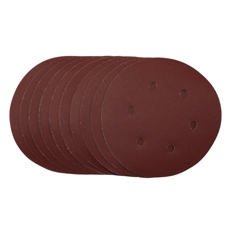 Draper 54991 Sanding Discs, 150mm, Hook & Loop, 240 Grit, (Pack of 10)