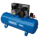 Draper 55304 Stationary Belt-Driven Air Compressor, 150L, 2.2kW