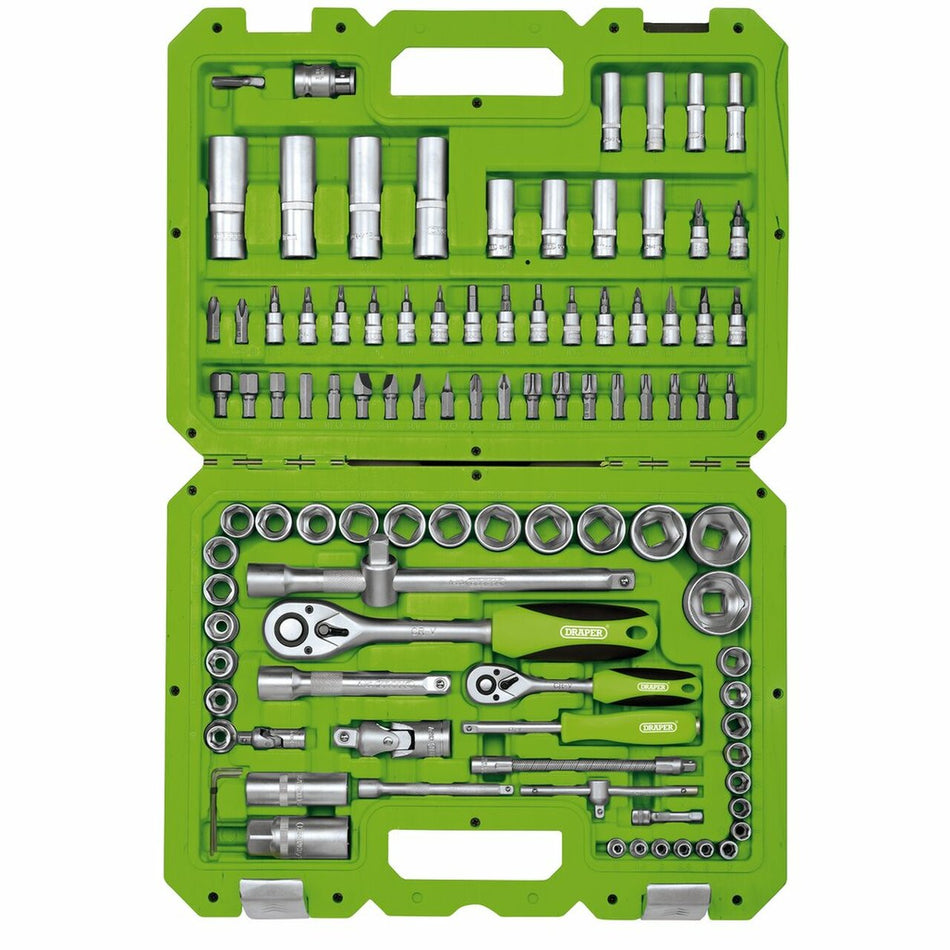 Draper 55318 Limited Edition 1/4" & 1/2" Drive 100 Piece Metric Socket & Bit Set