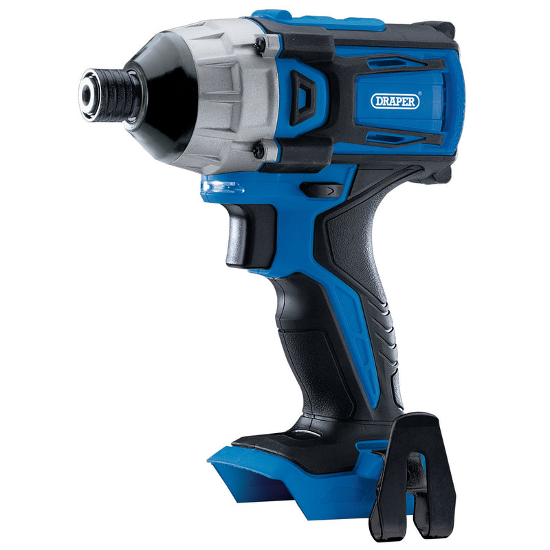 Draper 55375 D20 20V Brushless Impact Driver, 1/4" Hex., 180Nm (Sold Bare)