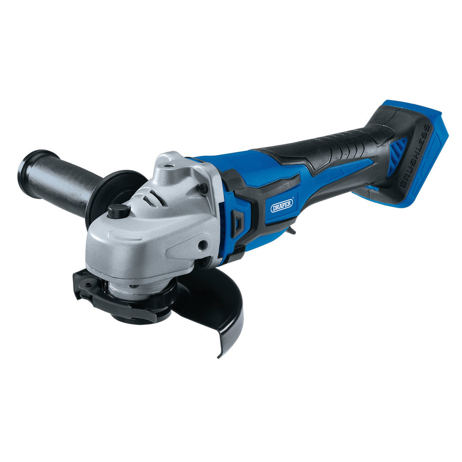 Draper 55478 D20 20V Brushless Angle Grinder, 115mm (Sold Bare)