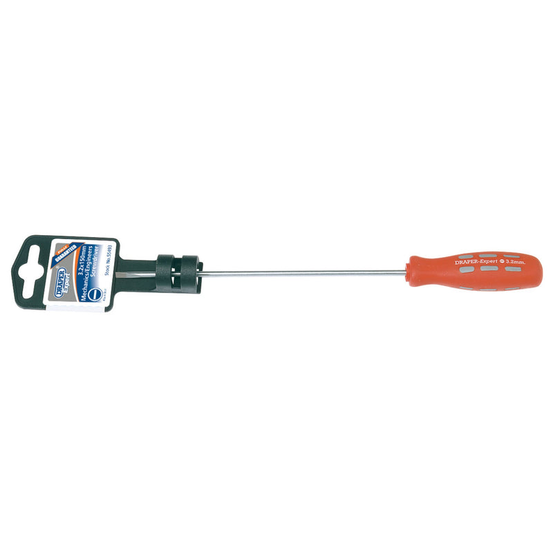 Draper 55493 Plain Slot Parallel Tip Mechanic's Screwdriver, 3.2 x 150mm