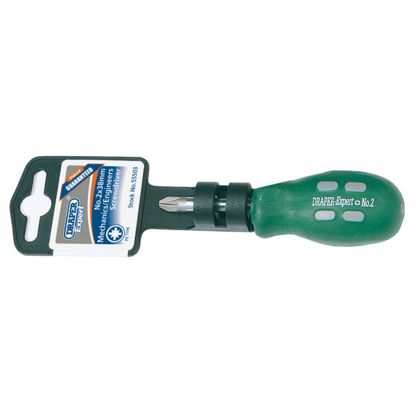 Draper 55503 Draper Expert PZ Type Mechanic's Screwdriver, No.2 x 38mm