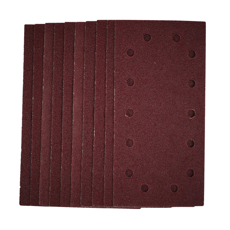 Draper 55805 1/2 Sanding Sheets with Hook and Loop, 115 x 230mm, 40 Grit (Pack of 10)