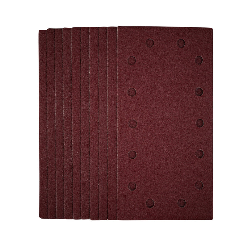 Draper 55863 1/2 Sanding Sheets with Hook and Loop, 115 x 230mm, 80 Grit (Pack of 10)