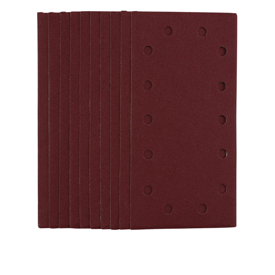 Draper 55864 1/2 Sanding Sheets with Hook and Loop, 115 x 230mm, 120 Grit (Pack of 10)