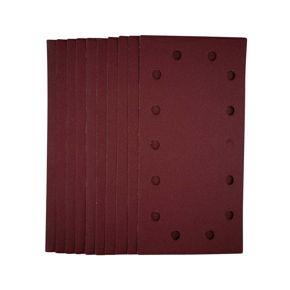 Draper 55865 1/2 Sanding Sheets with Hook and Loop, 115 x 230mm, 240 Grit (Pack of 10)