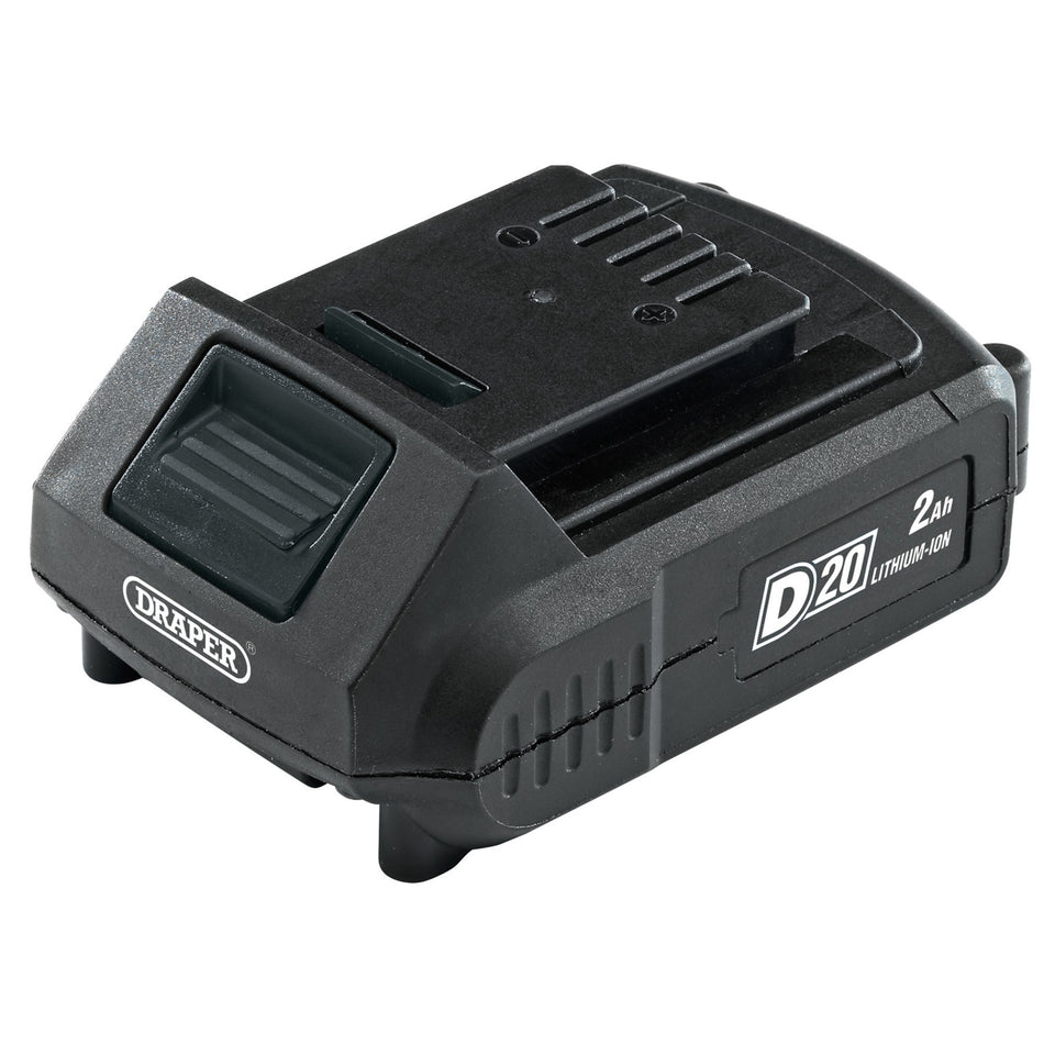 Draper 55887 D20 20V Li-ion Battery, 2.0Ah