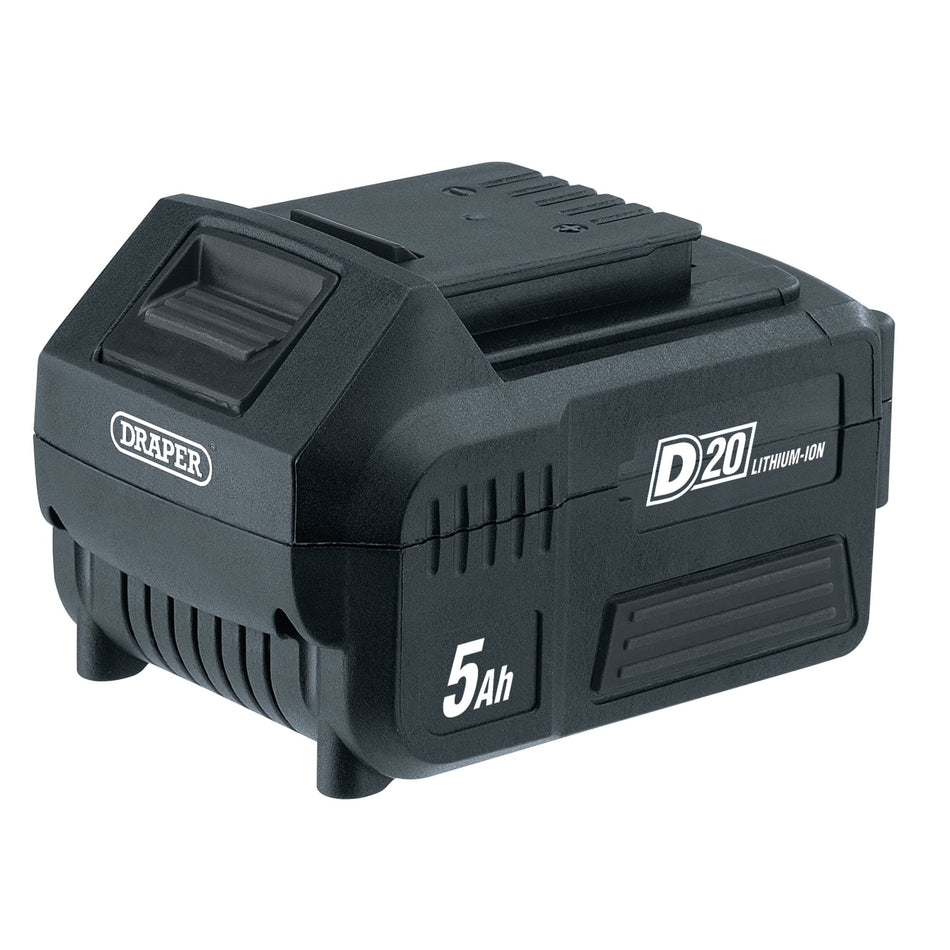 Draper 55907 D20 20V Li-ion Battery, 5.0Ah