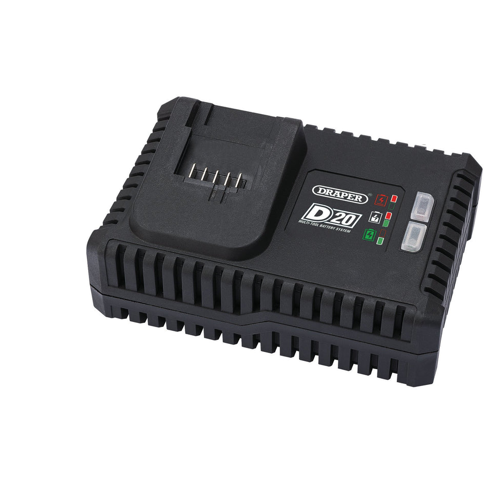 Draper 55913 D20 20V Fast Battery Charger, 4A