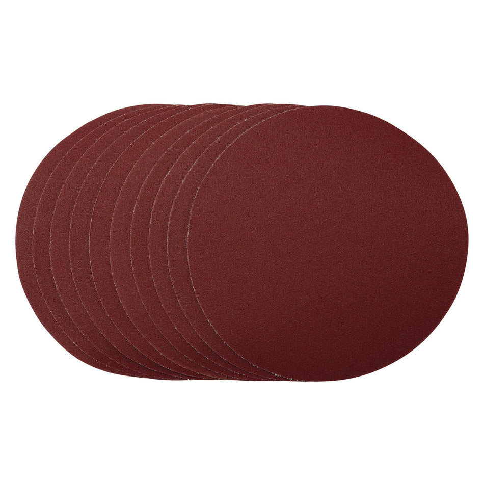 Draper 56180 Sanding Discs, 180mm, Hook & Loop, 120 Grit, (Pack of 10)