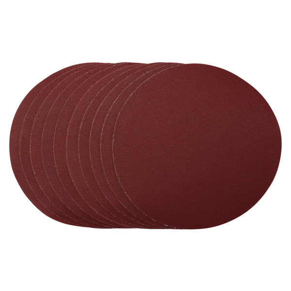 Draper 56180 Sanding Discs, 180mm, Hook & Loop, 120 Grit, (Pack of 10)