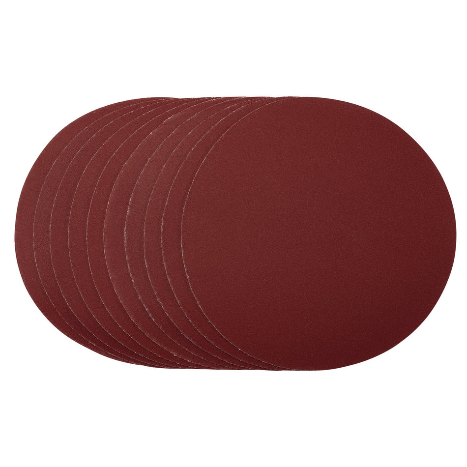 Draper 56182 Sanding Discs, 180mm, Hook & Loop, 240 Grit, (Pack of 10)