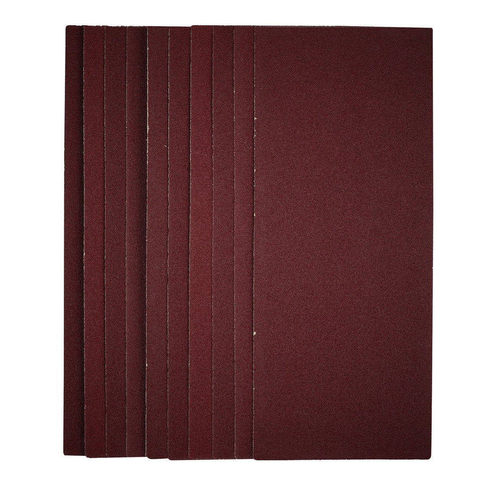 Draper 56329 1/2 Sanding Sheets, 115 x 280mm, 80 Grit (Pack of 10)