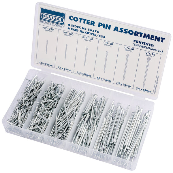 Draper 56375 Split Pin Assortment (555 Piece)