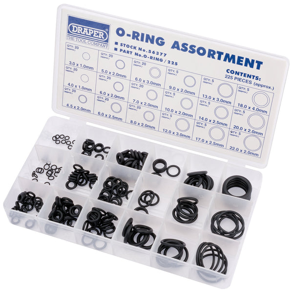 Draper 56377 O-Ring Assortment (225 Piece)