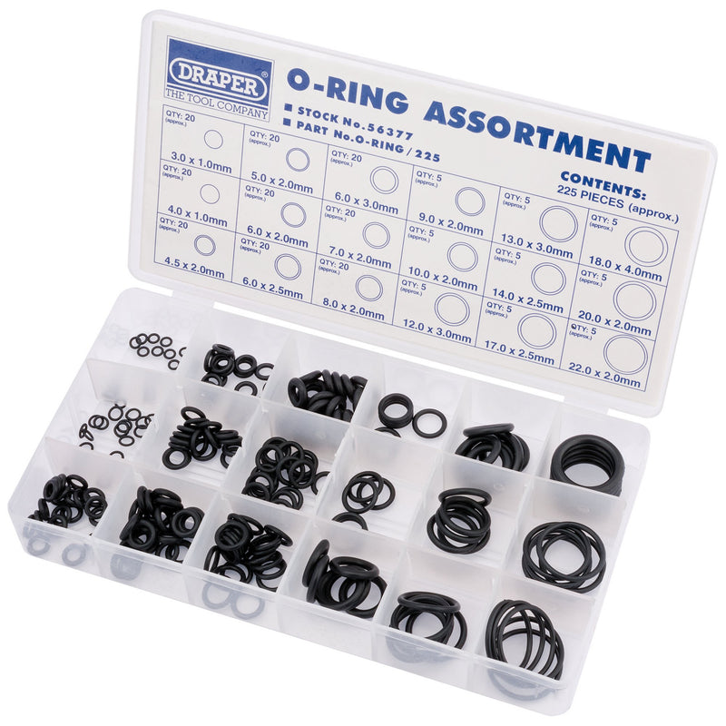 Draper 56377 O-Ring Assortment (225 Piece)