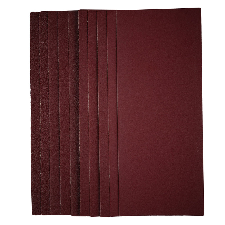 Draper 57373 1/2 Sanding Sheets, 115 x 280mm, Assorted Grit (Pack of 10)