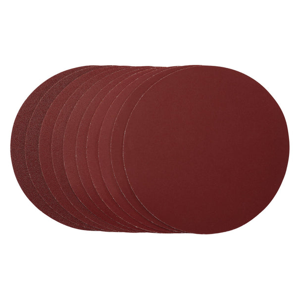 Draper 58110 Sanding Discs, 180mm, Hook & Loop, Assorted Grit, (Pack of 10)