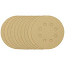 Draper 58111 Gold Sanding Discs with Hook & Loop, 125mm, 120 Grit (Pack of 10)