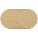 Draper 58113 Gold Sanding Discs with Hook & Loop, 125mm, 180 Grit (Pack of 10)