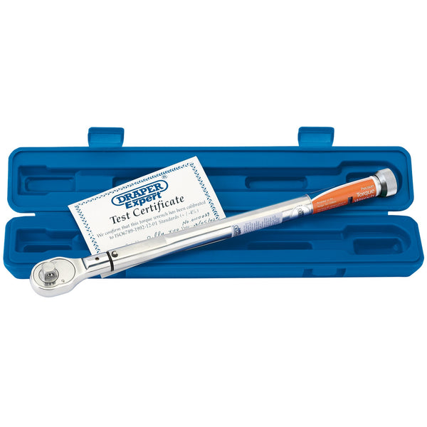 Draper 58139 Draper Expert Precision Torque Wrench, 1/2" Sq. Dr., 50 - 180Nm