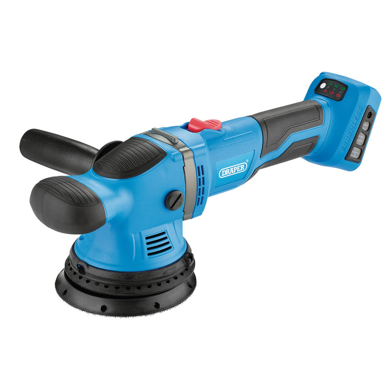 Draper 58318 D20 20V Brushless Random Orbit Polisher, 125mm (Sold Bare)
