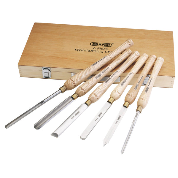 Draper 58697 HSS Woodturning Chisel Set (6 Piece)