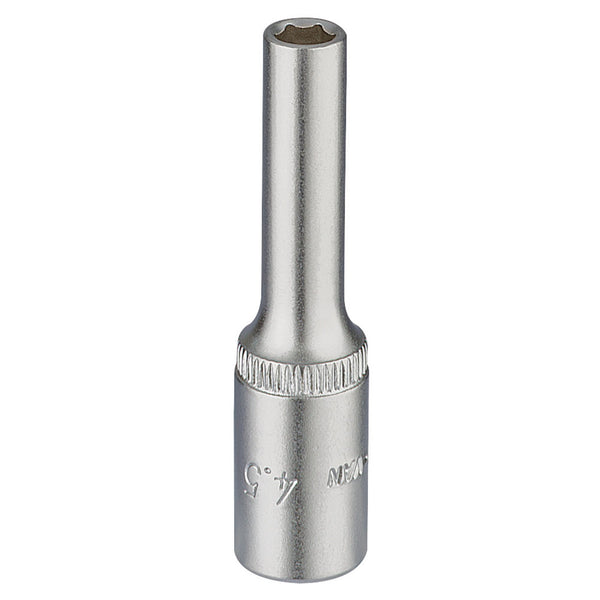 Draper 58722 Elora Deep Socket, 1/4" Sq. Dr., 4.5mm