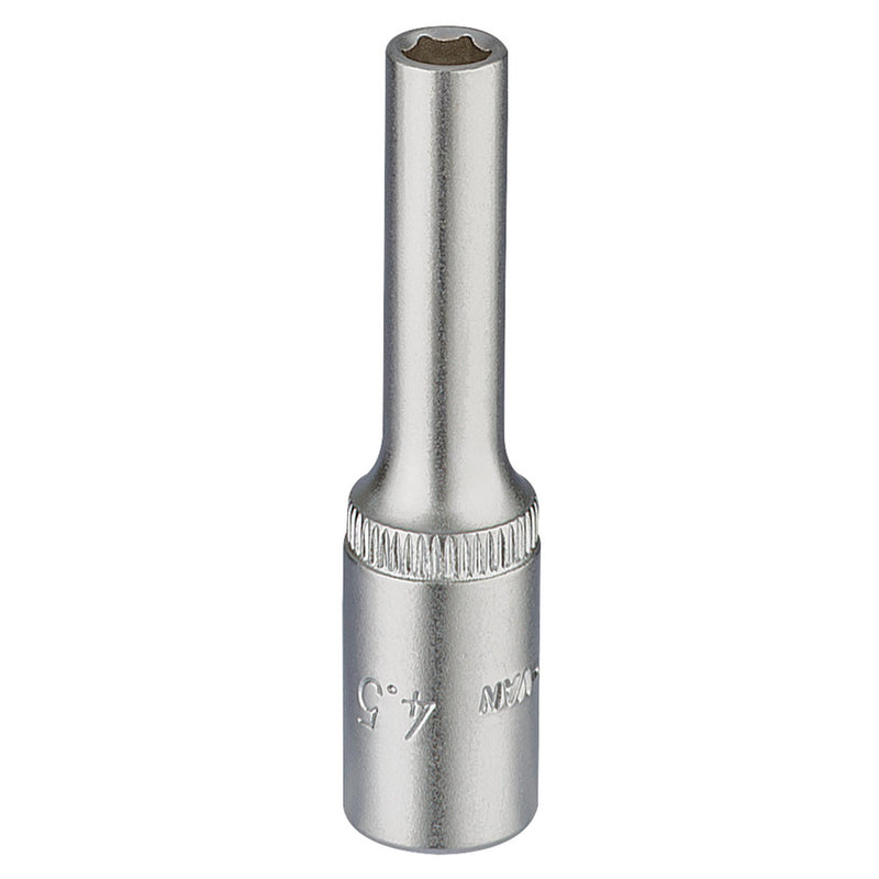 Draper 58722 Elora Deep Socket, 1/4" Sq. Dr., 4.5mm